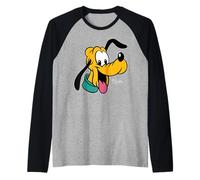 Disney Pluto Big Face Retro Character Trip Matching Maglia con Maniche Raglan