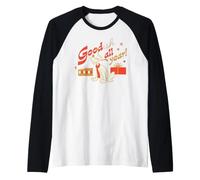 Disney Pluto Christmas "Goodish All Year" Funny Holiday Maglia con Maniche Raglan