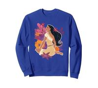 Disney Pocahontas Flowers Felpa, Unisex per adulti, Blu Reale, M