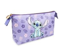 Disney Stitch - Astuccio da toilette per trucco, accessorio da viaggio, organizer per trucchi, idea regalo per ragazza, adolescente, donna, stitch Mickey, Viola, Taille unique, Moderno