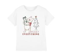 Disney Pooh Merry Everything Sketch T-Shirt Bambini, Bianco, 5-6 A