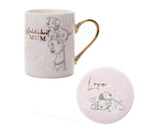 Disney Porcellana Tazza E Sottobicchiere Set - " Migliore Mamma " Dalmata Design