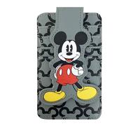 Disney Portafoglio porta carte di credito Minnie Mickey Stitch Ih-Oh Skellington Donna Slim Compact, Topolino Grigio, Porta carte