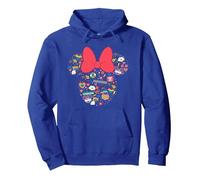 Disney Pride Collection Rainbow Minnie Mouse Icona Doodles Felpa con Cappuccio, Unisex per adulti, Blu Reale, XXL