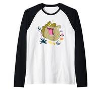 Disney Princess and the Frog Louis Gator Big Face Costume Maglia con Maniche Raglan