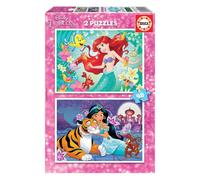 Disney Princess Ariel + Jasmine puzzle 2x48pcs