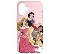 Disney Princess Aurora Pocahontas Biancaneve Rosa Custodia per iPhone 16