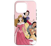 Disney Princess Aurora Pocahontas Biancaneve Rosa Custodia per iPhone 16 Pro