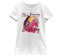 Disney Princess Aurora Sixth Birthday Girl's Solid Crew Tee, White, Large