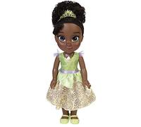 Disney Princess Bambola Principessa Tiana 38 cm con bellissimi occhi scintillanti, abito scarpette e tiara, bambine dai 3 anni in su