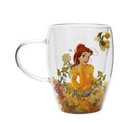 Disney Princess Belle floral decorative glass mug Widdop & Co