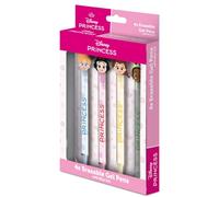 Disney Princess (Chibi) - Penna gel cancellabile, con licenza ufficiale, confezione da 4