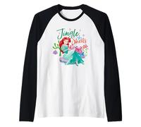 Disney Princess Christmas Jingle Shells Little Mermaid Ariel Maglia con Maniche Raglan