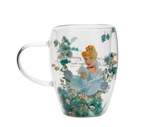 Disney Princess Cinderella floral decorative glass mug Widdop & Co