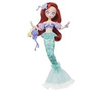 Mattel Disney Princess Collector - Ariel La Sirenetta in stile Manga, bambola snodabile da collezione ispirata al film con borsetta e ciondolo a forma di animale, 6+ anni, JLT60