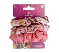 Disney Princess - Elastici per capelli per ragazze e donne, antiscivolo e morbidi, set di 3 elastici (2 stampati, 1 tinta unita)