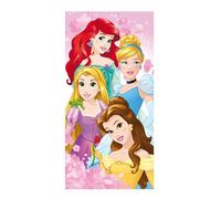 Jerry Fabrics 17TW197 Asciugamano Disney Princess, 100% Cotone, Rosa, 140x70x0.5 cm
