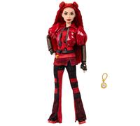 Mattel Disney Descendants 4: L’Ascesa di Red - Red, la figlia della Regina di Cuori,bambola con abiti, orologio da taschino e accessori ispirati al film, giocattolo per bambini, 4+ anni, HWT93
