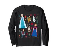 Disney Princess Frozen Holiday Nutcrackers Christmas Collage Maglia a Manica