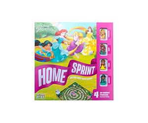 Disney Princess Home Sprint Gioco da tavolo, 4 pezzi da gioco per principesse inclusi, gioco per famiglie, ottimo regalo per bambini, dai 4 anni in su
