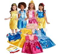 Disney Princess Il Baule delle Principesse Disney con 4 Abiti e Accessori, 21 Pezzi (Esclusiva Amazon)