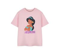 Disney Princess Jasmine Maglietta Beige a Maniche Corte per Ragazze | Maglietta Grafica Jasmine Aladdin per Bambini | Abbigliamento con Personaggio del Film | Regalo di Merchandising della Principessa