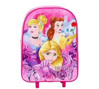 Disney Princess Kids Trolley Bag Valigia A Rotelle Rosa Nuova Manico Telescopico
