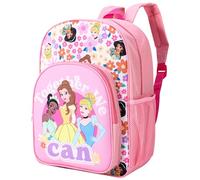 Disney Princess Kids - Zaino per bambini, per la scuola, da viaggio, con tasca laterale in rete e tasca frontale con cerniera, Multicolore, 36.7cm (height), 26cm (width), 16cm (depth)