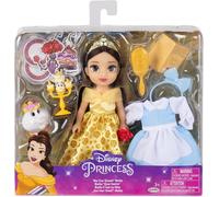 Disney Princess Bella Doll Be Our Guest Bambola Bella con Mrs. Potts & Lumiere, in abito da ballo giallo e abito blu Villaggio Fashions
