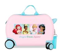 Disney Princess La valigia rigida a 4 ruote con lucchetto a combinazione per bambini è realizzata in ABS, un materiale rigido e leggero. Da Joumma Bags.
