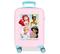 Disney Princess La valigia rigida a 4 ruote con lucchetto a combinazione per bambini è realizzata in ABS, un materiale rigido e leggero. Da Joumma Bags.