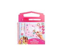 Disney Princess - Libro da colorare con acqua riutilizzabile per bambini, colore con acqua, senza colore, magica immagine da colorare con pennello per serbatoio dell'acqua, giocattolo creativo per