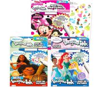 Disney Princess Magic Ink - Set di libri da colorare con 3 libri Imagine Ink per ragazze e bambine, con Disney Princess, Moana e Minnie Mouse con penna a inchiostro invisibile e adesivi