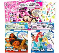 Disney Princess Magic Ink - Set di libri da colorare con 3 libri Imagine Ink per ragazze e bambine, con Disney Princess, Moana e Minnie Mouse con penna a inchiostro invisibile e adesivi