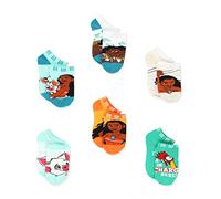 Disney Princess Moana Girl's Toddler Women's No Show 6 pack Socks Set
