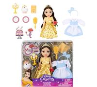 Disney Princess Bella Doll Be Our Guest Bambola Bella con Mrs. Potts & Lumiere, in abito da ballo giallo e abito blu Villaggio Fashions