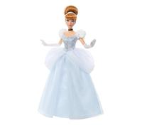 Mattel Disney Princess - Cenerentola Principesse Scintillanti, bambola ispirata al film con abito rimovibile ricco di dettagli, collana e orecchini inclusi, 4+ anni, JMP62