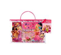 Disney Princess Set da viaggio per scrivere e disegnare con Vaiana, Cenerentola e Rapunzel, set creativo per bambini con astuccio, penne e fogli da colorare, set da scrittura regalo per ragazze