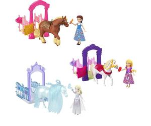 Disney Princess Set di gioco stalla con cavallo, accessori per la cura e la spazzolatura, porte aperte e area di alimentazione, per 3 anni in avanti