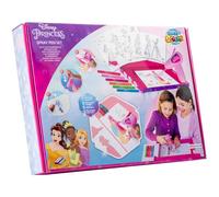Disney Princess - Set di penne spray a batteria - Set da disegno ad aerografo per bambini - Set da pittura con pennarelli e stencil