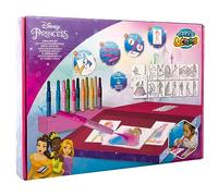 Disney Princess - Spray Pen Set Deluxe - Set di Penne Spray - Penne da colorare per bambini - Set da disegno con penne a soffio (Brush Pen) e pagine da colorare