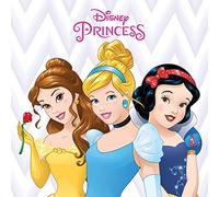 Disney Princess Stampe su Tela di Belle, Cenerentola e Biancaneve, 40 x 40 cm, Poliestere, Multicolore, 40x40x3.2 cm