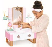Disney Princess Style Collection Girls Deluxe Day Spa con vaporizzatore realistico, Play Skincare Essentials e vera acqua corrente, oltre 20 pezzi