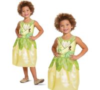 Disney Princess & The Rana Costume Tiana Coroncina Autorizzato Ragazze Vestito