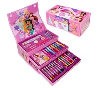 Disney Princess Valigetta Colori per Bambini con Matite Colorate, Pastelli & Arte Accessori (Rosa Principesse)