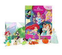 Disney Princesses Comptines et Figurines - Livre illustré, 10 figurines, tapis de jeu