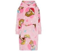 Disney Principessa - Felpa Oversize con Cappuccio in Pile e Tasca Gigante per Bambina - 3-4 Anni: 104cm