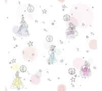 Disney Principessa Rotolo di Carta da Parati Camera Letto 53cm X 10m Pastello