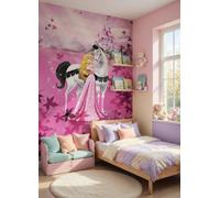 Disney Principessa Tema Parati Misura Media Camera da Letto Bambina Addormentata