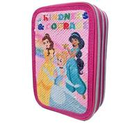 Disney Principesse Astuccio con Paillettes Rosa 13x20x6 cm